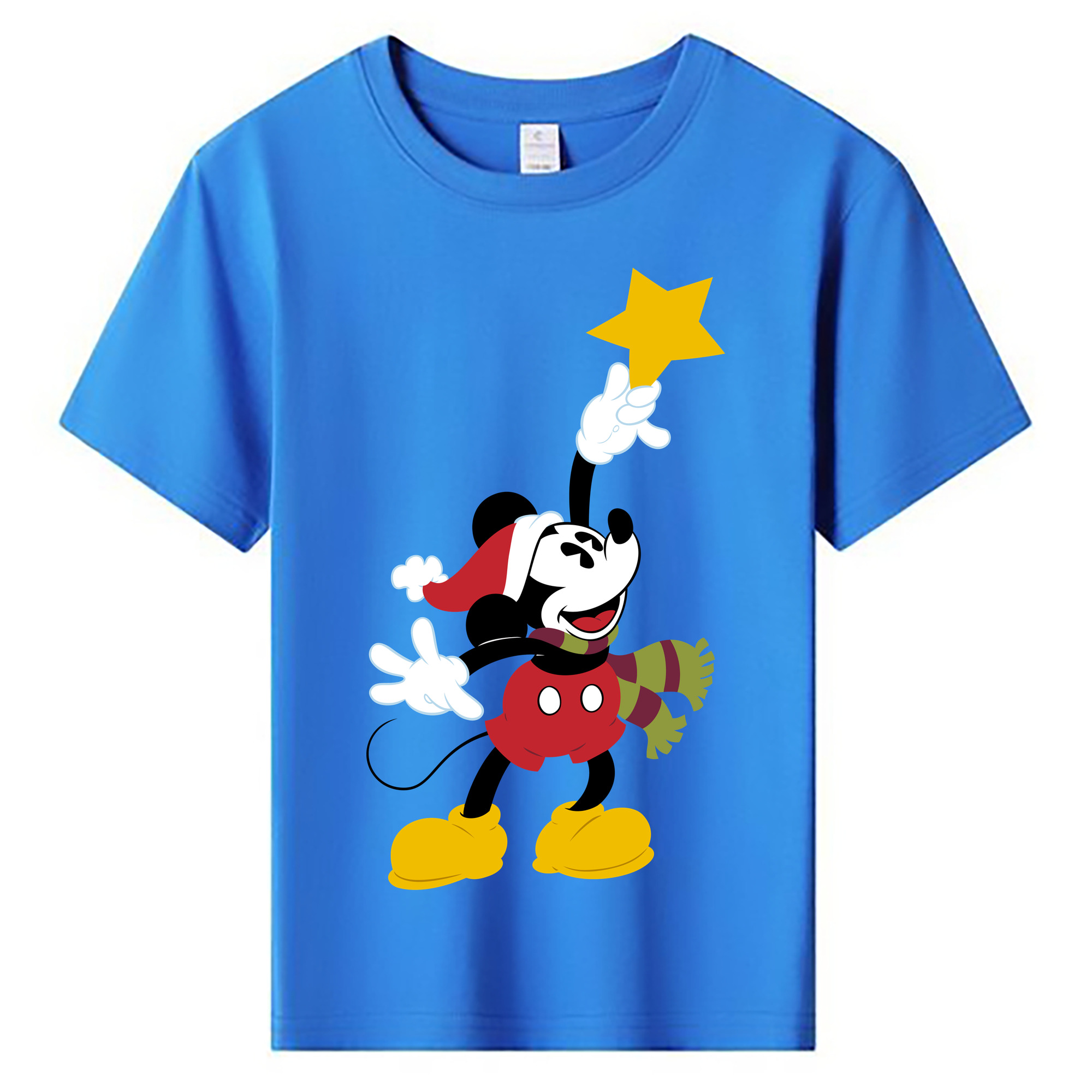 ミッキーマウス Mickey Mouse 綿100％キッズTシャツ（フロントプリント）